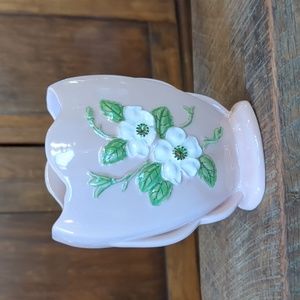 Vintage HULL Art Pottery Rosella Vase Pink Dogwood Flowers